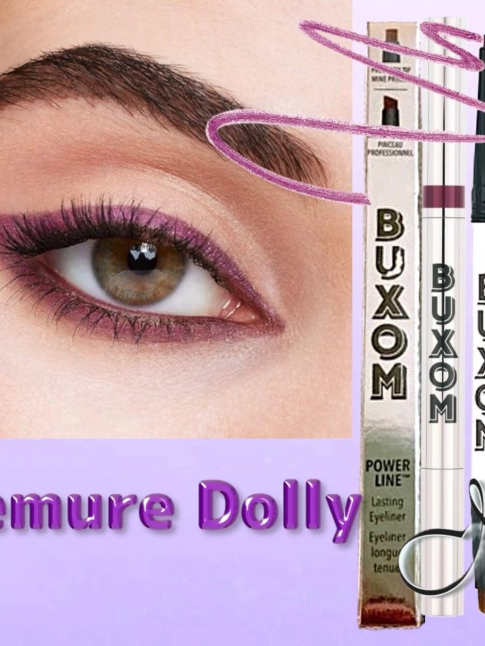 Buxom Power Line 12 HR Lasting Eyeliner ~ Demure Dolly (Violet) 0.12 g NIB
